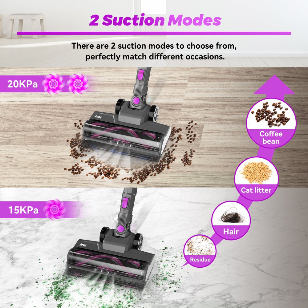 Cordless Vacuum Cleaner,6 in 1 Powerful Stick Handheld Vacuum with 2200Mah Rechargeable Battery,20Kpa Vacuum Cleaner,40Min Runtime,Lightweight Cordless Stick Vacuum for Hard Floor Carpet Pet Hair