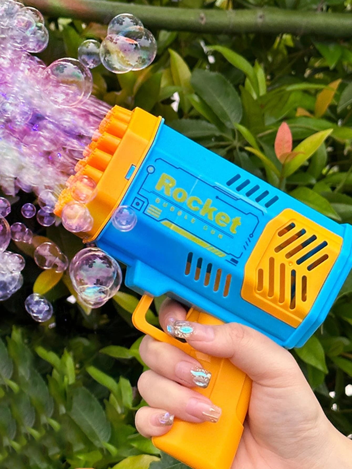 1Pc-32 Hole Space Bubble Gun for Children - Bubble Machine Handheld Gatling Gun Toy