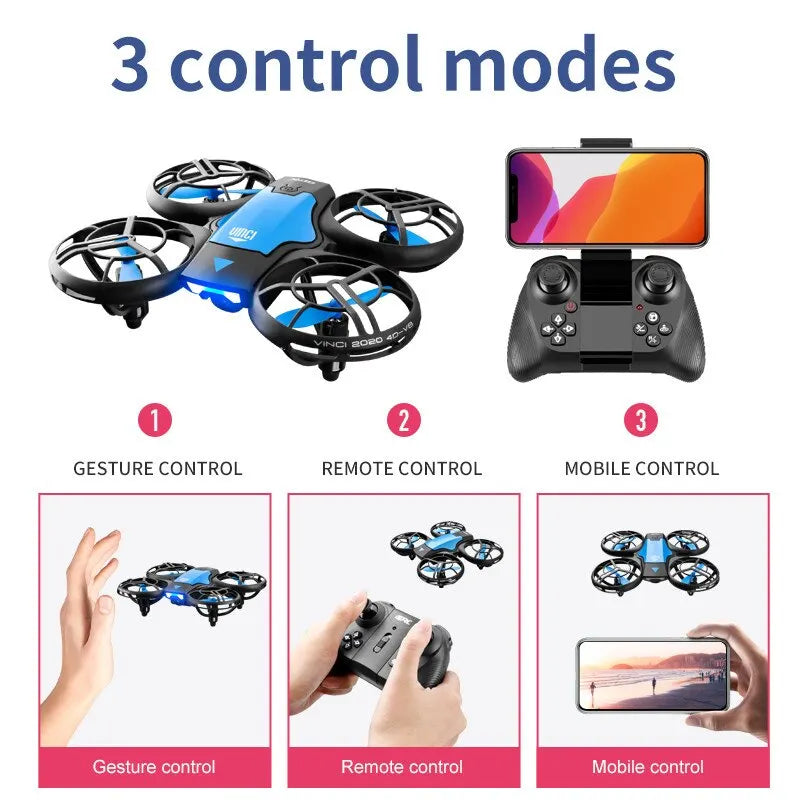 V8 New Mini Drone 4K 1080P HD Camera Drones Wifi Fpv Air Pressure Height Maintain Foldable Quadcopter RC Dron Toy Gift