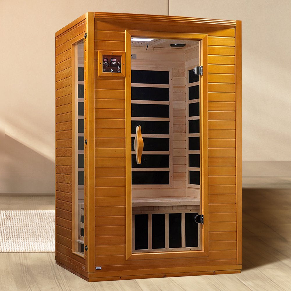 Andora 2 Person 6 Heating Panel Infrared Indoor Wood Dry Sauna