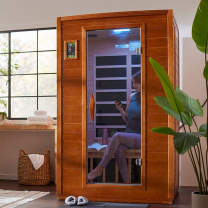 Andora 2 Person 6 Heating Panel Infrared Indoor Wood Dry Sauna