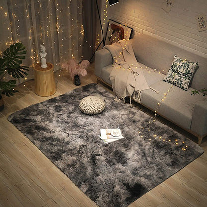 Soft Fluffy Bedroom Rugs Indoor Shaggy Plush 5X8 Area Rug College Dorm Living Room Home Decor Floor Carpet Shag Non-Slip Nursery Rugs, Dark Grey