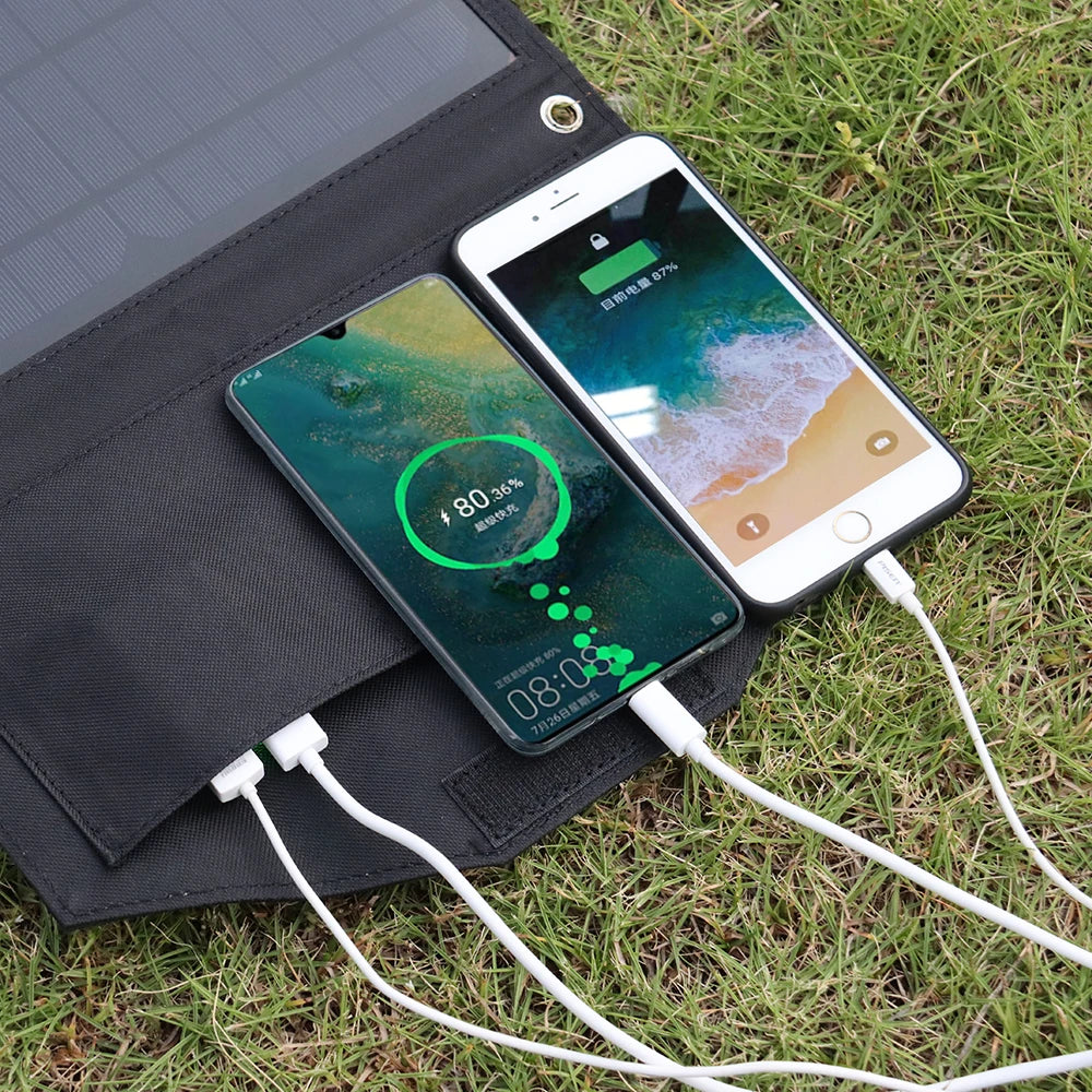 40W Foldable Solar Panel 5V Usb Portable Solar Mobile Phone Charger Power Bank Camping Hiking Backpack Outdoor DHL Freeshipping