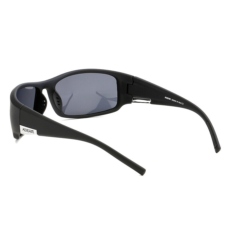 Unbreakable High Quality TR90 Polarized Sport Sunglasses Man Wrap Shades Rectangle Mirror Glasses with Box