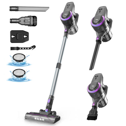 Cordless Vacuum Cleaner,6 in 1 Powerful Stick Handheld Vacuum with 2200Mah Rechargeable Battery,20Kpa Vacuum Cleaner,40Min Runtime,Lightweight Cordless Stick Vacuum for Hard Floor Carpet Pet Hair