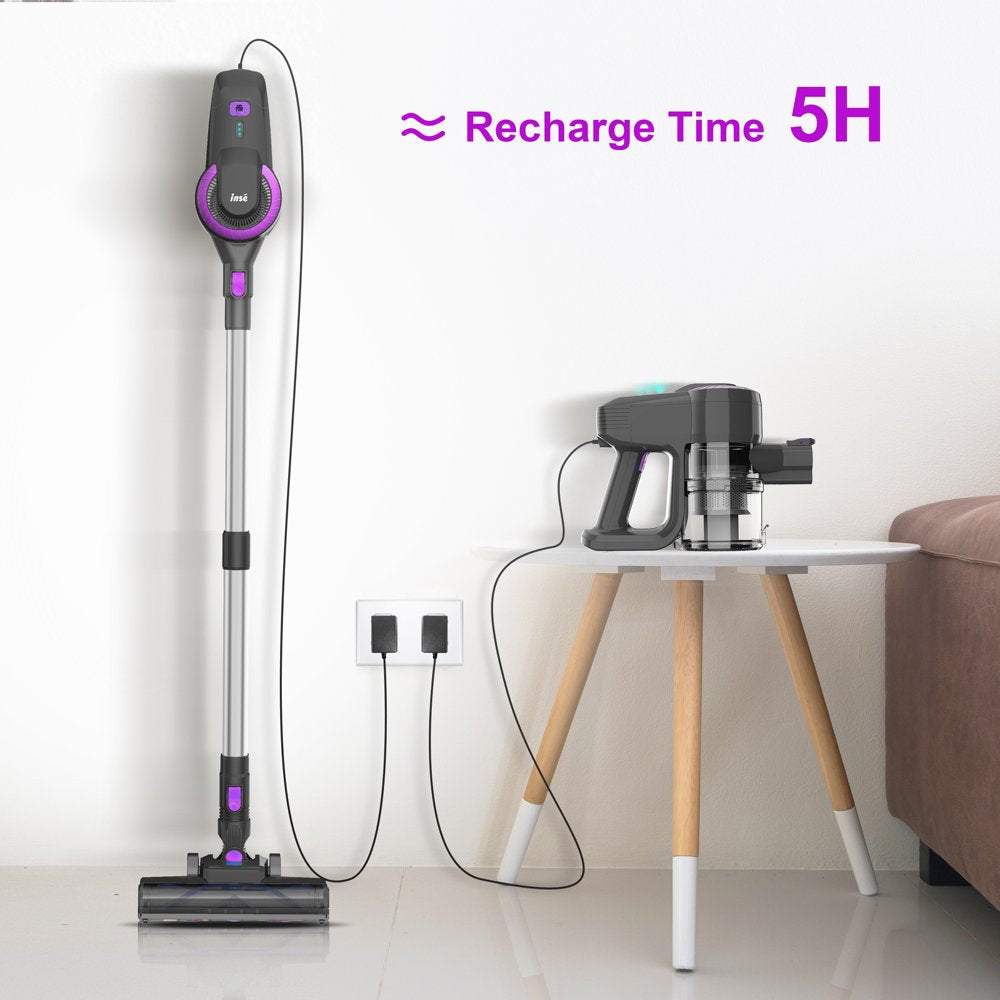 Cordless Vacuum Cleaner,6 in 1 Powerful Stick Handheld Vacuum with 2200Mah Rechargeable Battery,20Kpa Vacuum Cleaner,40Min Runtime,Lightweight Cordless Stick Vacuum for Hard Floor Carpet Pet Hair