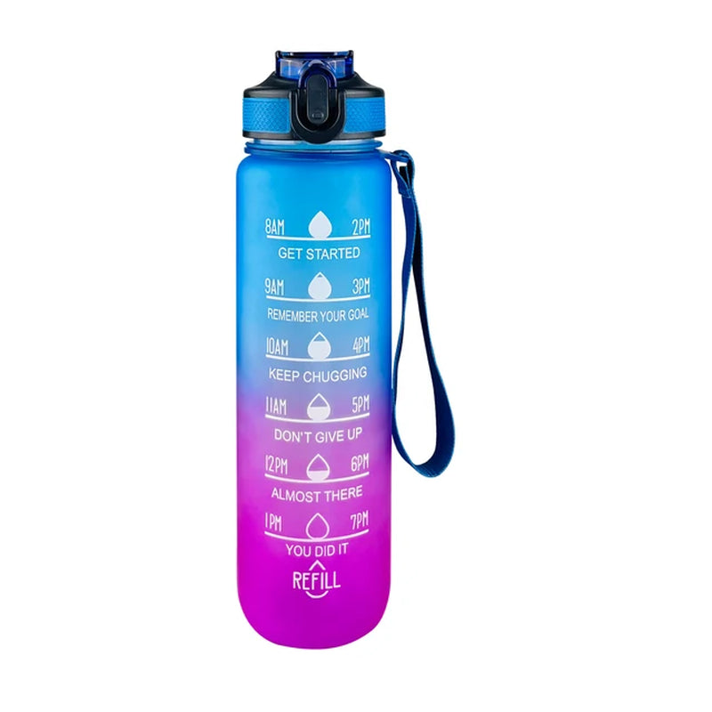 1000Ml Water Bottle Smart Sport Bottle 1L for Travel Fittness Plastic Drink Bottles for Water Cups Kettle with Straw Drinkware