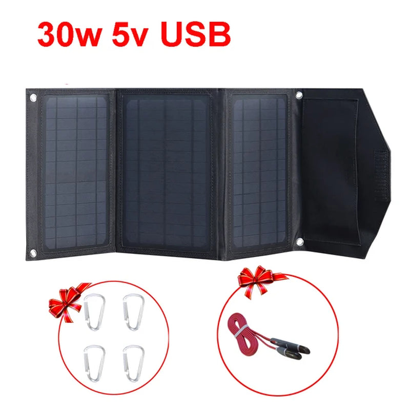 40W Foldable Solar Panel 5V Usb Portable Solar Mobile Phone Charger Power Bank Camping Hiking Backpack Outdoor DHL Freeshipping